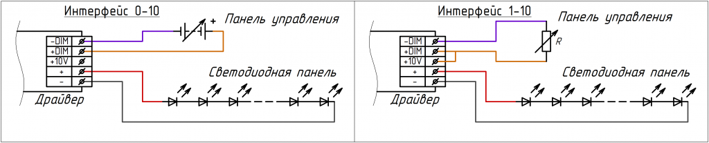 Схемы включения панелей управления для интерфейсов 0-10 и 1-10 на примере драйверов Аргос в исполнении IP20.png