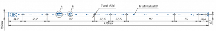 Светодиодный модуль LINE 470x11.6 AL1 6x3 2835 840 F-40D 12V DL250