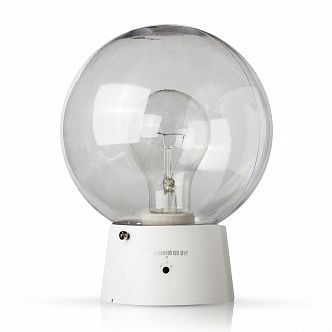 Светильник светодиодный НБО "Сфера ЖКХ-04", с датчиком, под лампу LED E27, антивандальный IP20, прозрачный, Ø155, h200