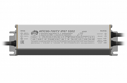 Источник питания Аргос ИПС80-700ТУ IP67 5202